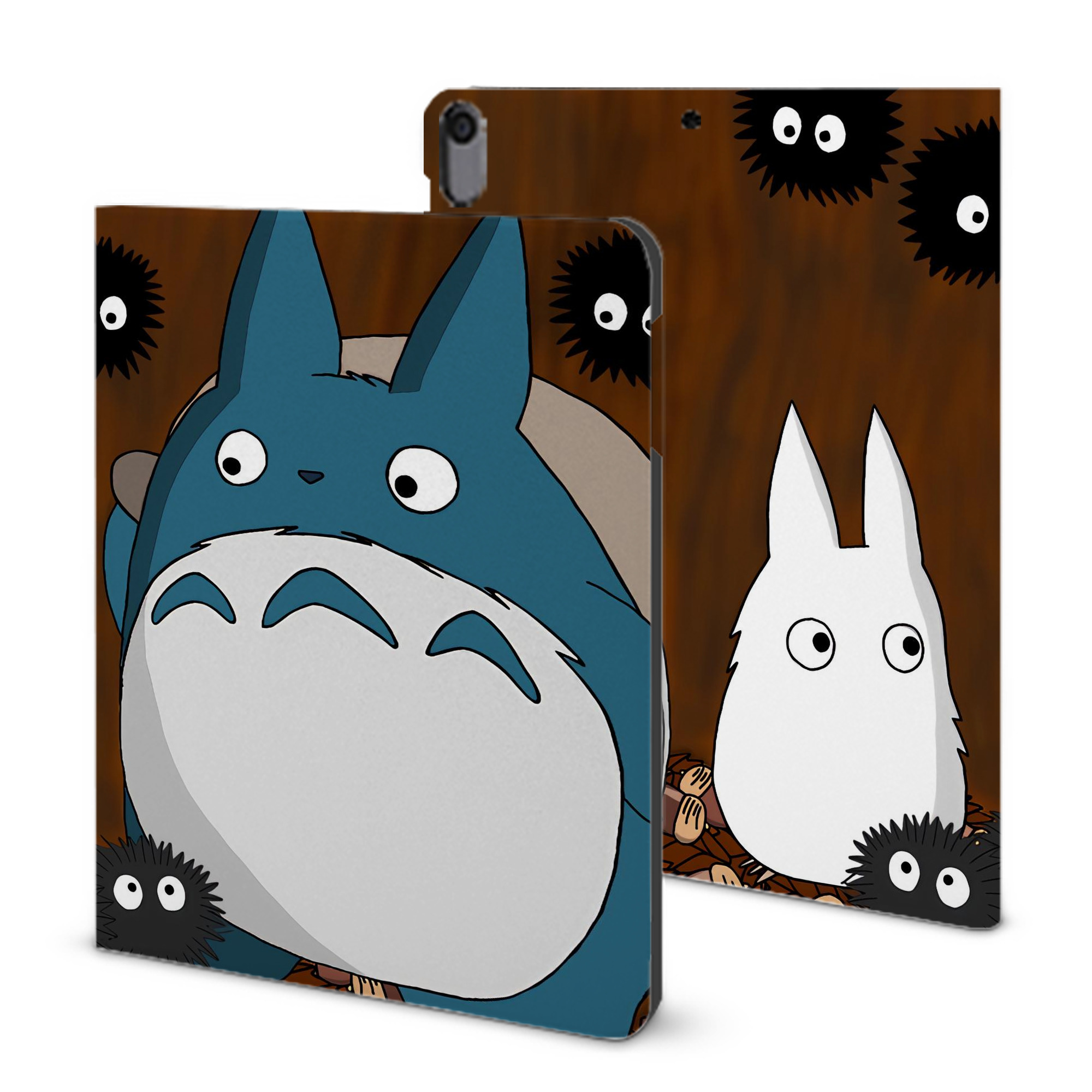 （画像用） となりのトトロ 草壁メイ 草壁サツキ My Neighbor Totoro Satsuki Kusakabe Mei Kusakabe IPad ケース ブック型 PUレザー TPU 耐衝撃 軽量 薄型 ペン収納なし 全面保護 IPad 各モデル対応